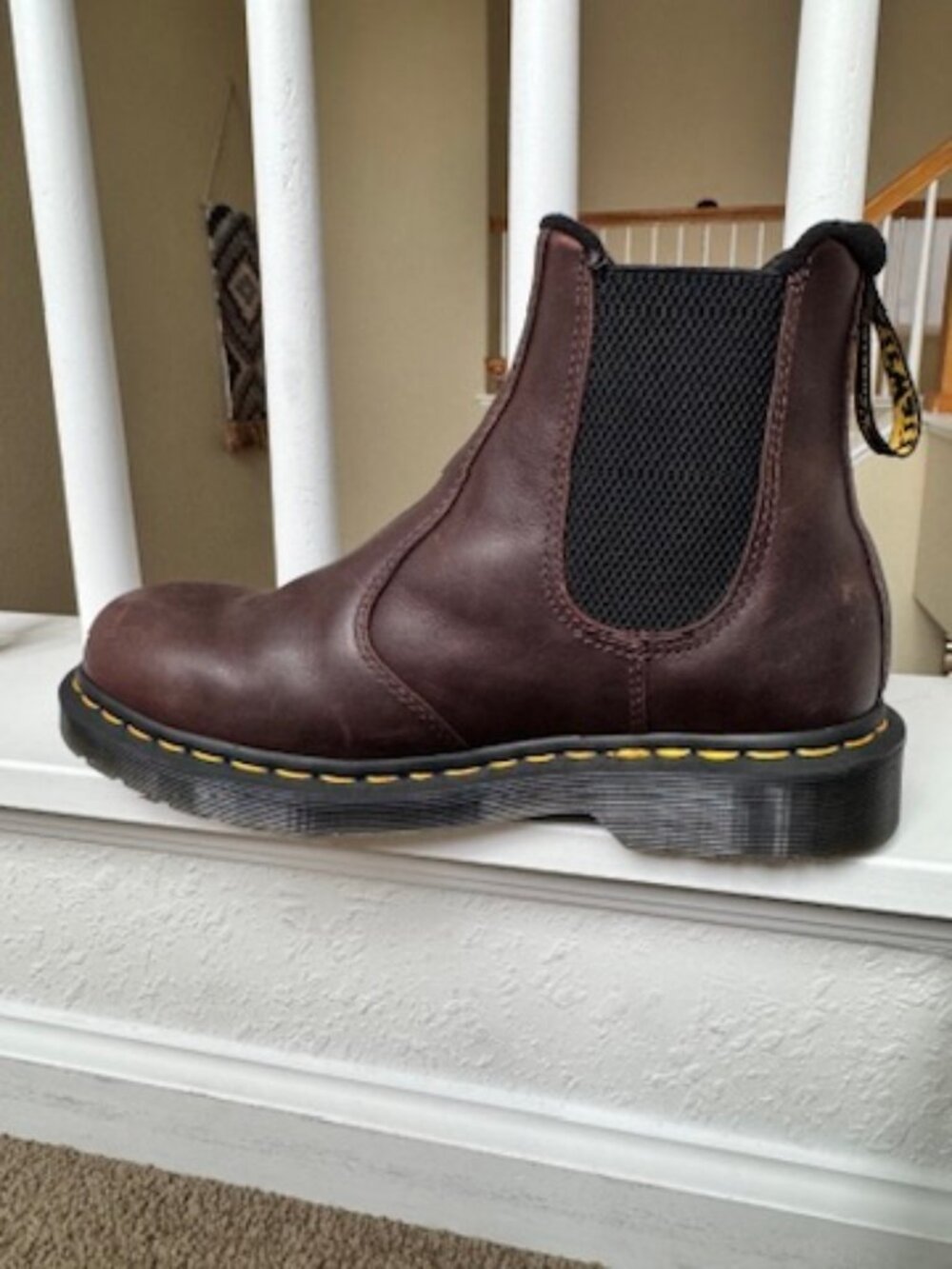 "Doc" Dr. Martens Brown Chelsea Boot with Warm Wair - US Men's 8, Women's 9 - Picture 2 of 8